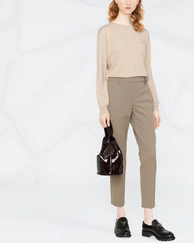Brunello Cucinelli Cropped pantalon Beige