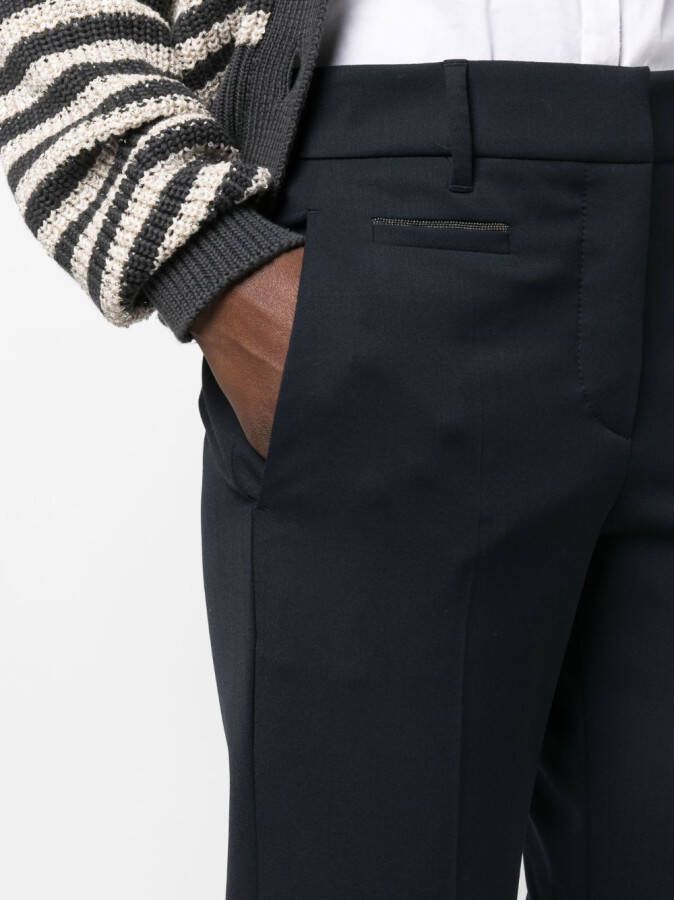 Brunello Cucinelli Cropped pantalon Blauw