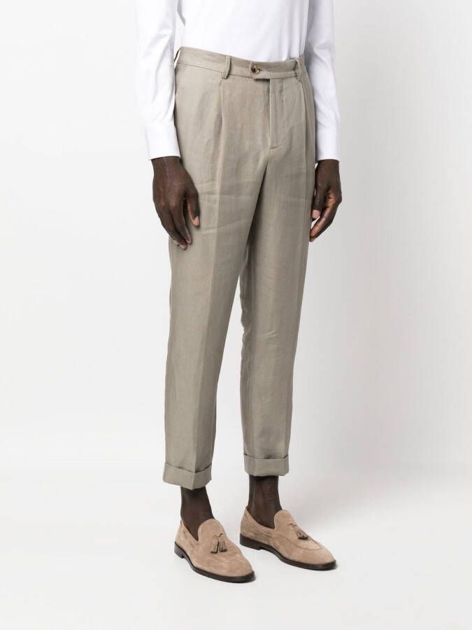 Brunello Cucinelli Cropped pantalon Groen