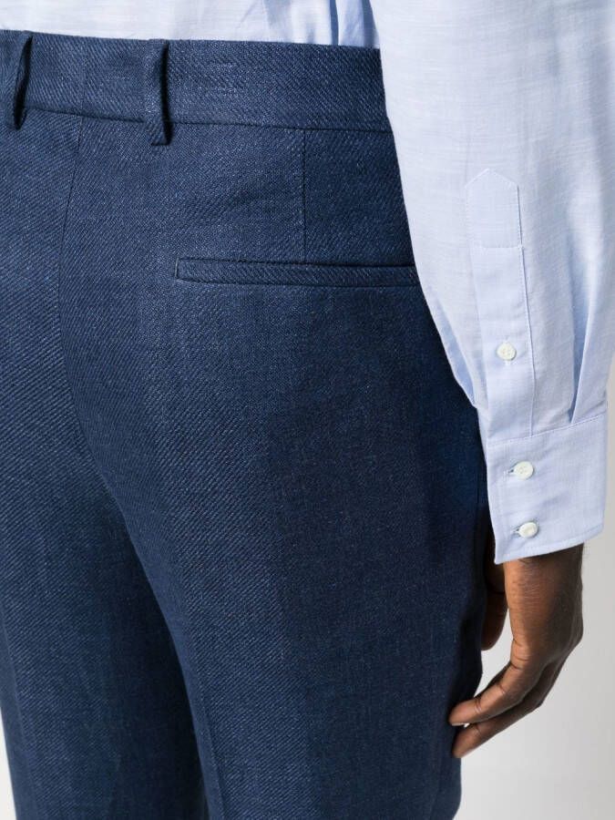 Brunello Cucinelli Cropped pantalon Blauw