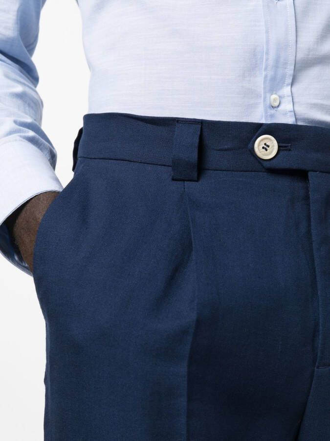 Brunello Cucinelli Cropped pantalon Blauw