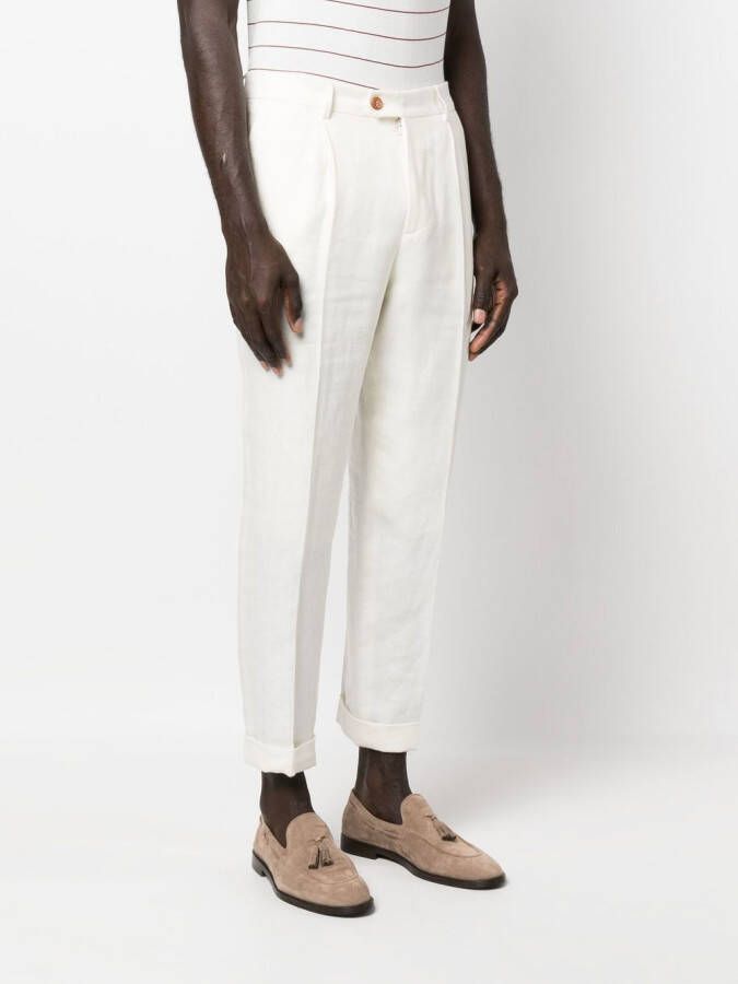 Brunello Cucinelli Cropped pantalon Wit