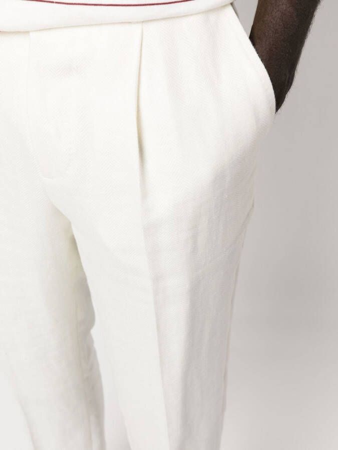 Brunello Cucinelli Cropped pantalon Wit