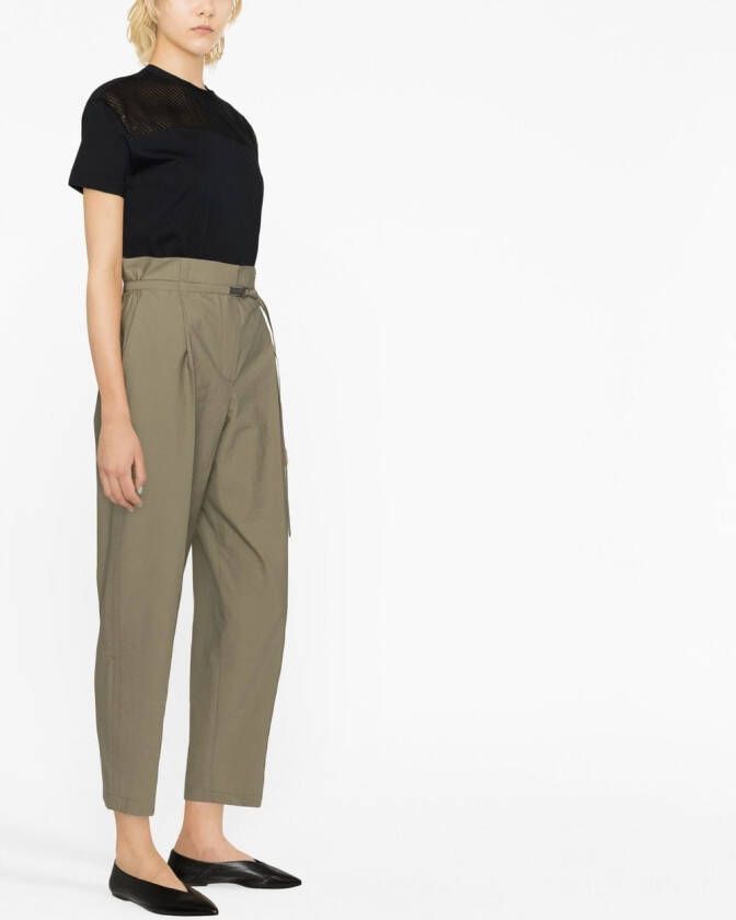 Brunello Cucinelli Broek met paperbag taille Groen