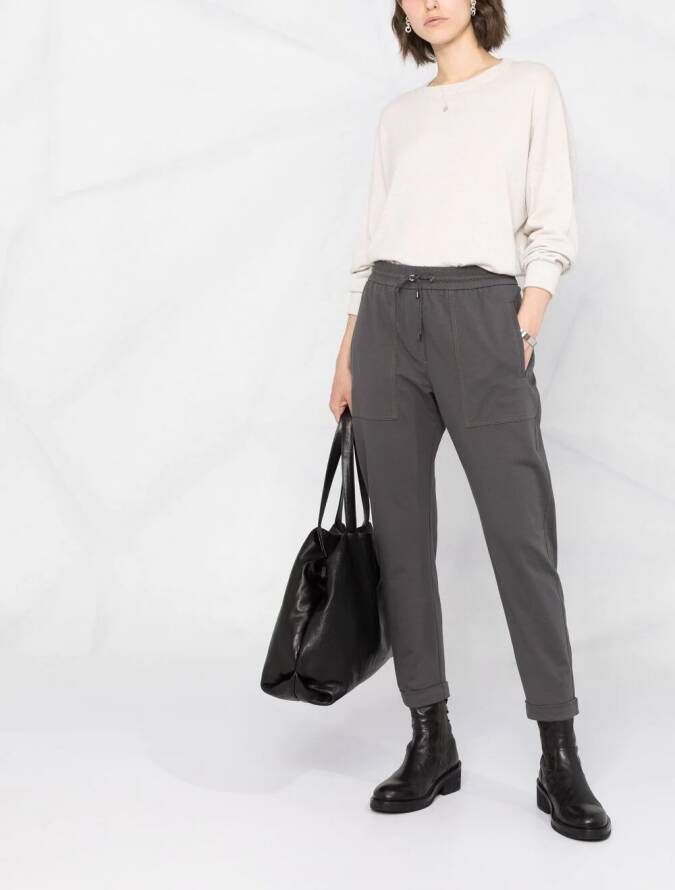 Brunello Cucinelli Cropped trainingsbroek Grijs
