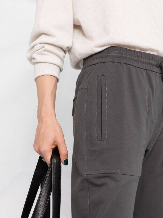 Brunello Cucinelli Cropped trainingsbroek Grijs