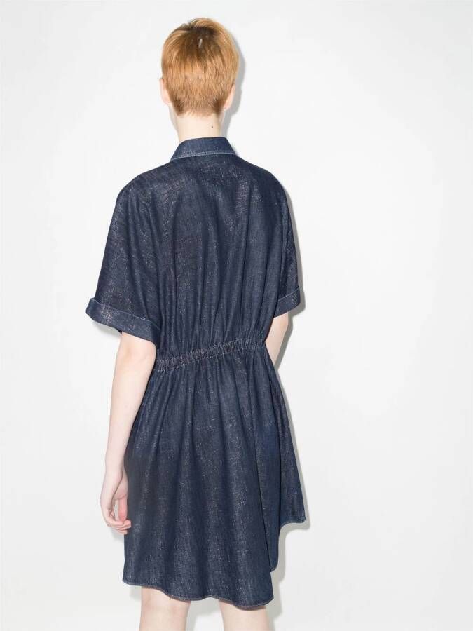 Brunello Cucinelli Denim blousejurk Blauw