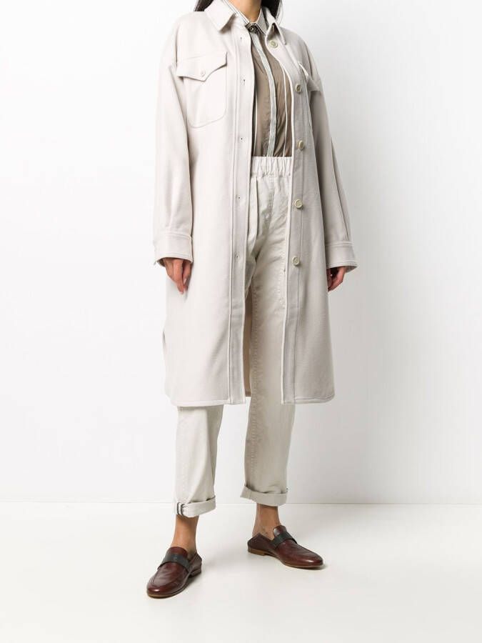 Brunello Cucinelli Denim jas Beige
