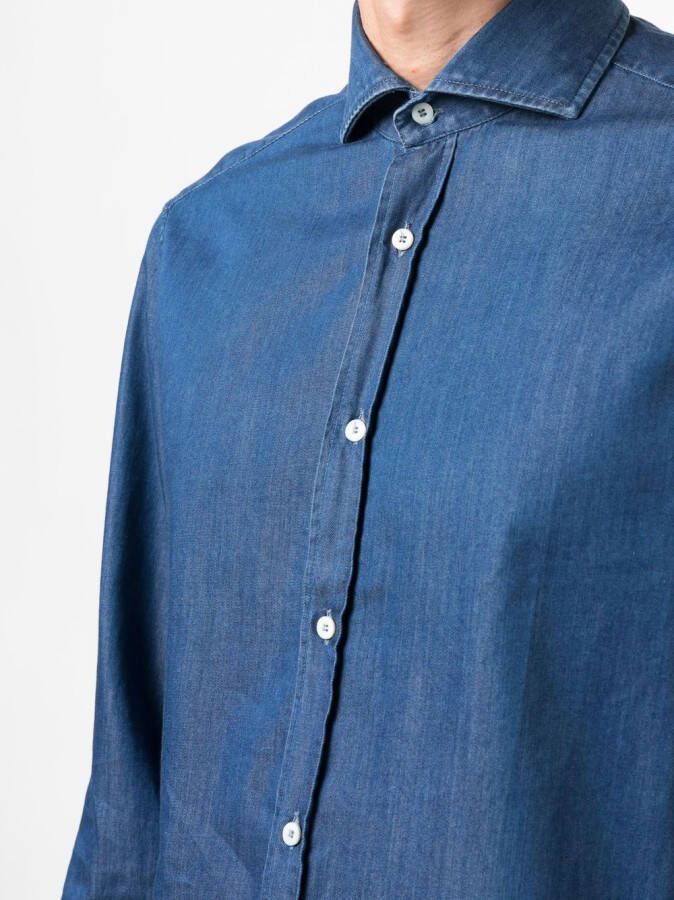Brunello Cucinelli Denim overhemd Blauw