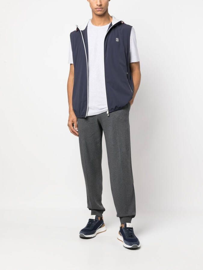 Brunello Cucinelli Trainingsbroek met trekkoordtaille Grijs
