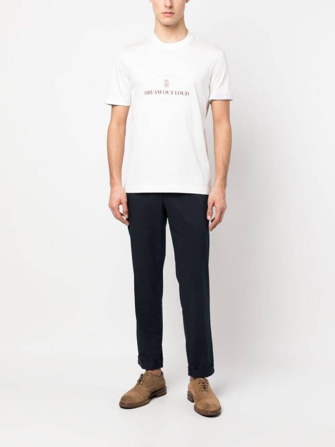 Brunello Cucinelli T-shirt met tekst Wit
