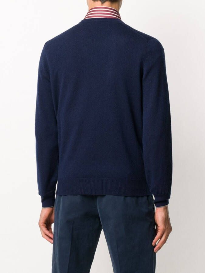 Brunello Cucinelli Effen trui Blauw