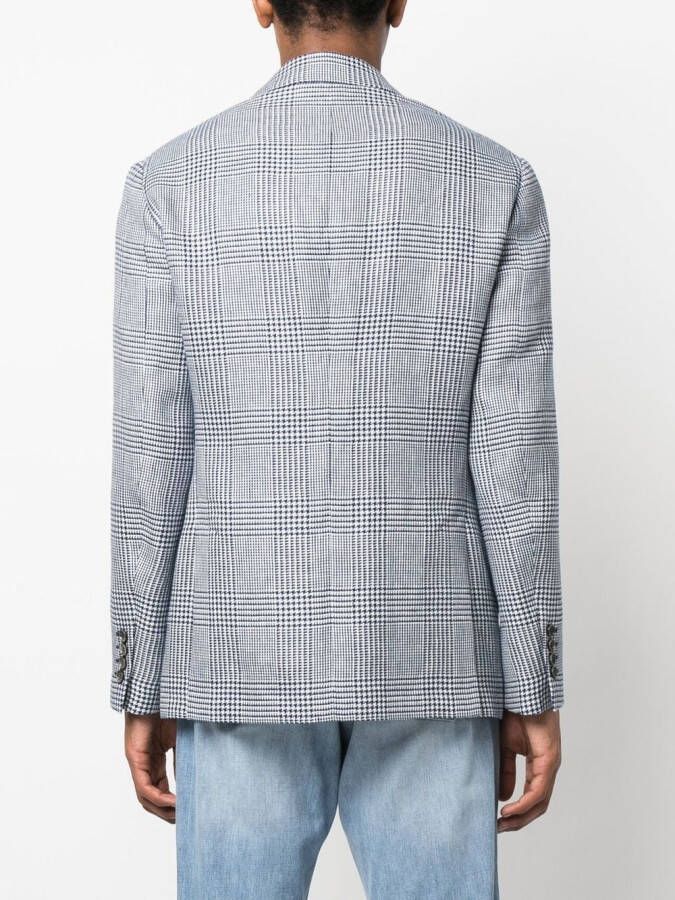Brunello Cucinelli Fijngebreid poloshirt Blauw