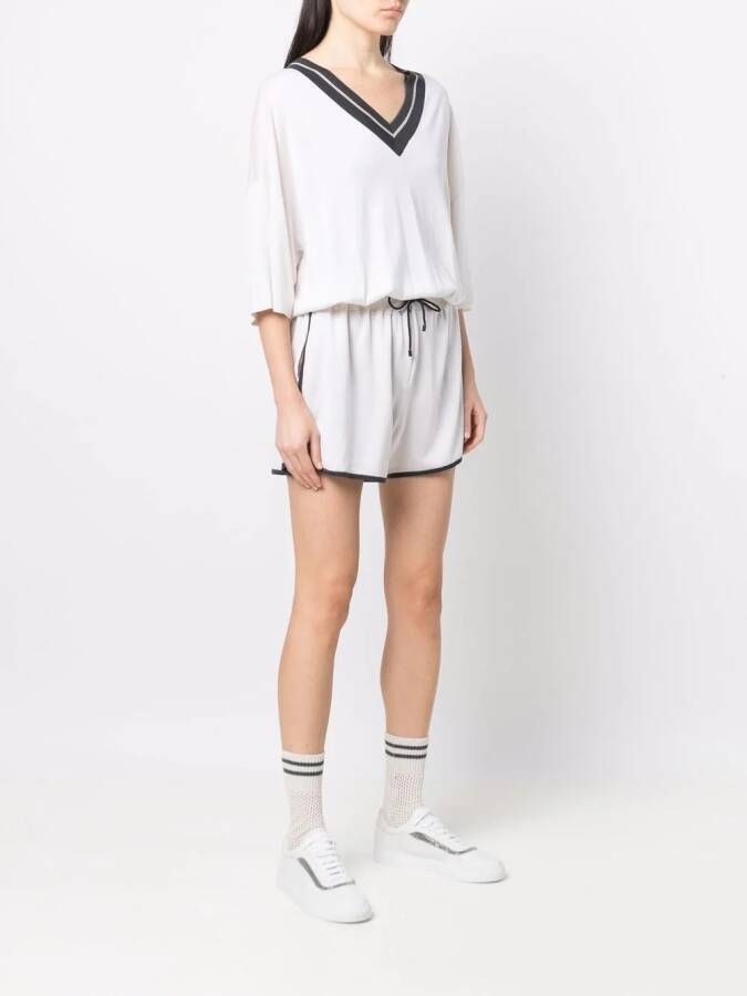 Brunello Cucinelli Fijngebreide top Wit