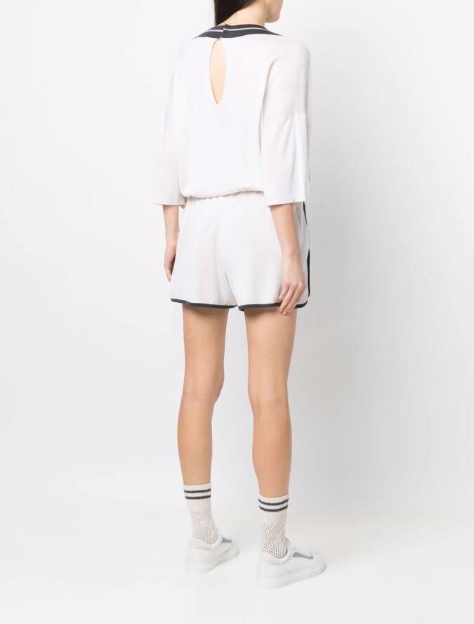 Brunello Cucinelli Fijngebreide top Wit