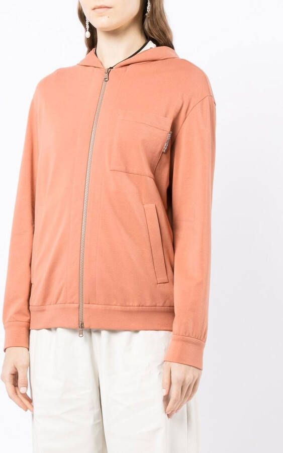 Brunello Cucinelli Fleece hoodie Roze