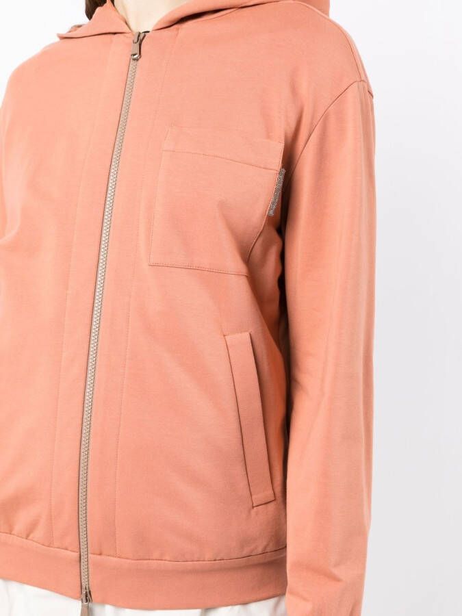 Brunello Cucinelli Fleece hoodie Roze