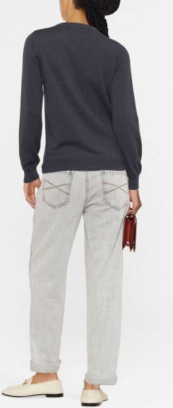 Brunello Cucinelli Gebreide top Blauw