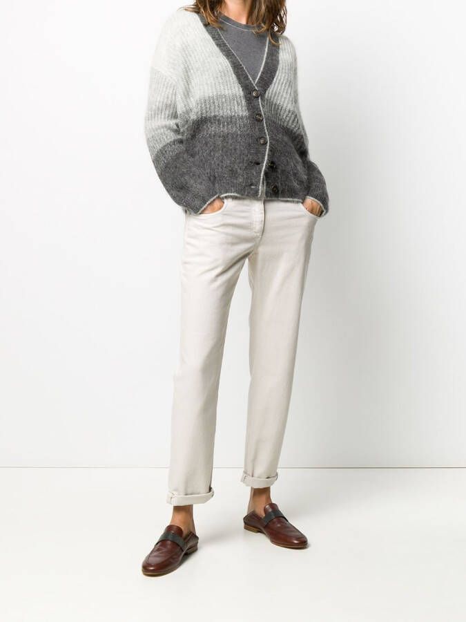 Brunello Cucinelli Gebreide top Grijs