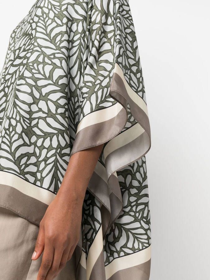 Brunello Cucinelli Gedrapeerde blouse Groen