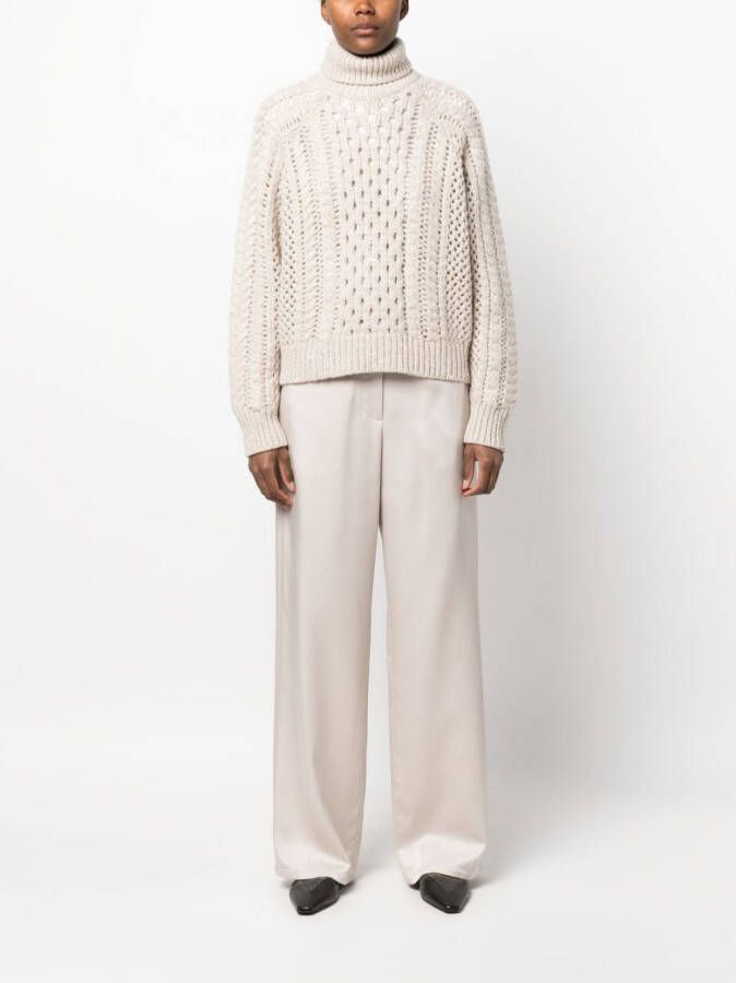 Brunello Cucinelli Gehaakte trui Beige