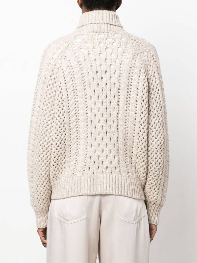 Brunello Cucinelli Gehaakte trui Beige
