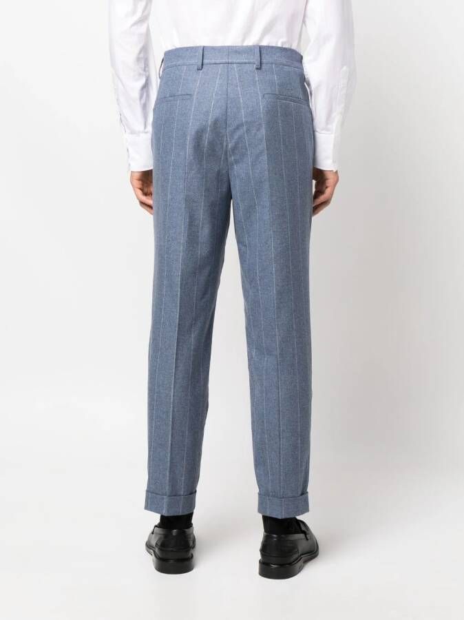 Brunello Cucinelli Geplooide pantalon Blauw