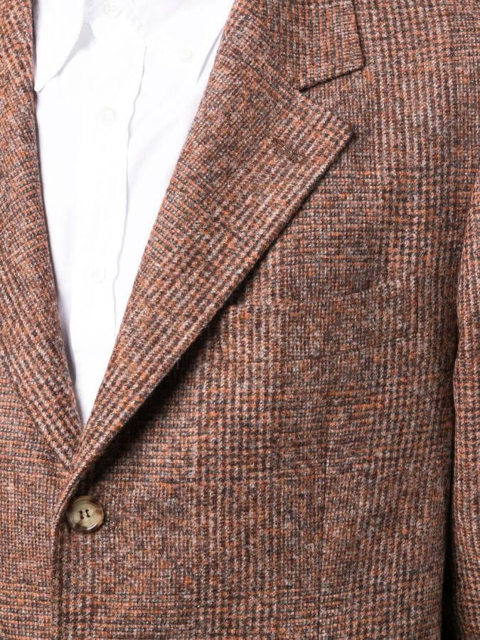 Brunello Cucinelli Geruite blazer Oranje