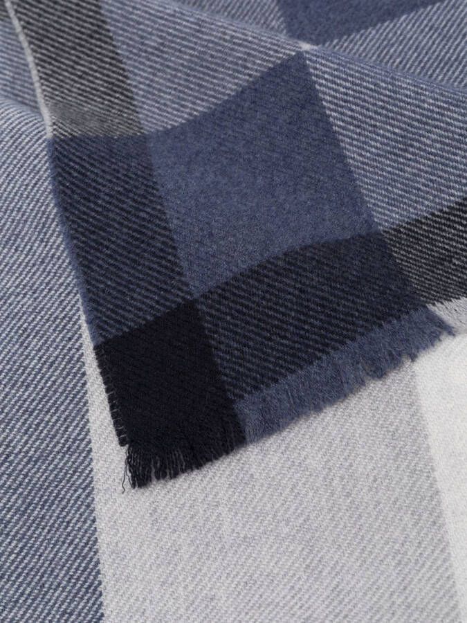 Brunello Cucinelli Geruite sjaal Blauw