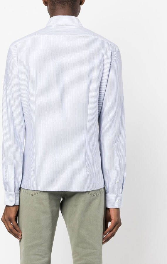 Brunello Cucinelli Gestreept overhemd Blauw