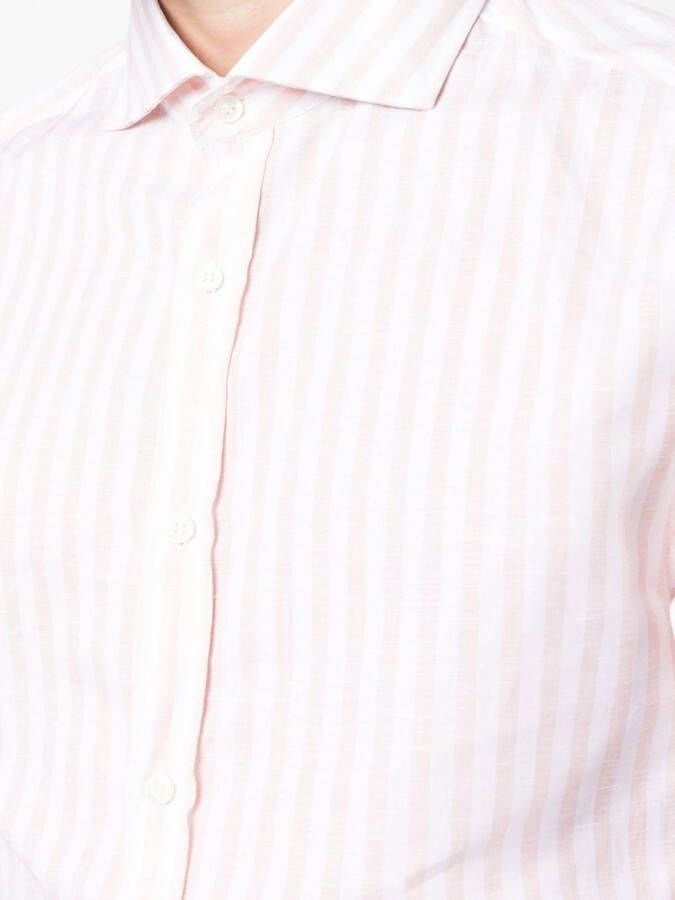 Brunello Cucinelli Gestreept overhemd Roze