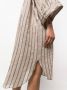 Brunello Cucinelli Gestreepte blousejurk Beige - Thumbnail 5