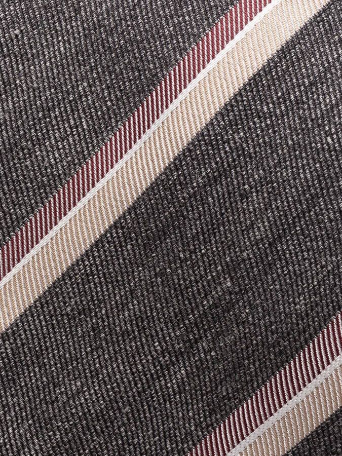 Brunello Cucinelli Gestreepte stropdas Grijs