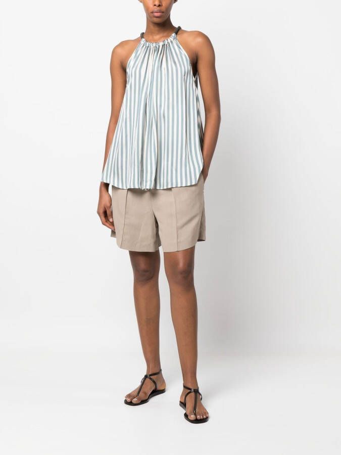 Brunello Cucinelli Gestreepte top Blauw