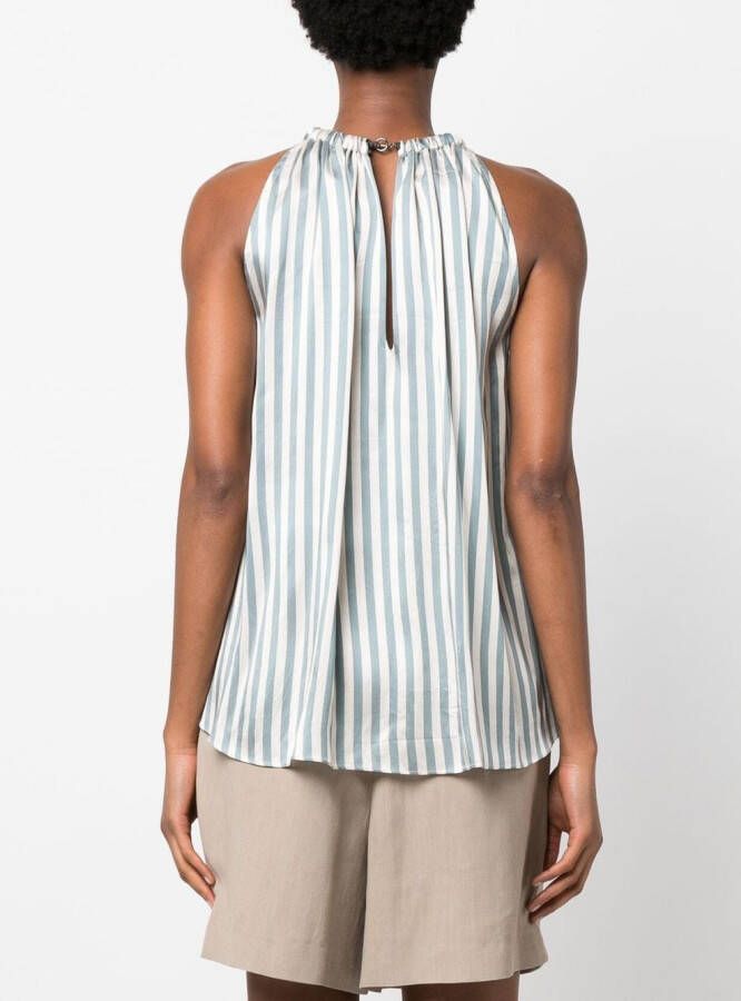 Brunello Cucinelli Gestreepte top Blauw