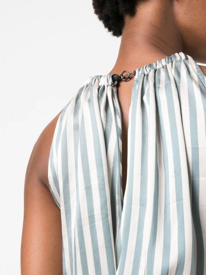 Brunello Cucinelli Gestreepte top Blauw