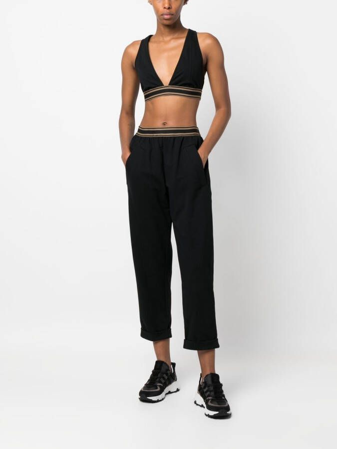 Brunello Cucinelli Gestreepte top Zwart