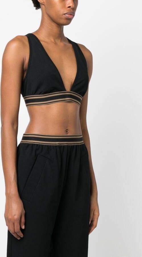 Brunello Cucinelli Gestreepte top Zwart