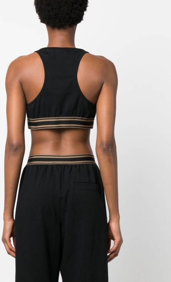 Brunello Cucinelli Gestreepte top Zwart