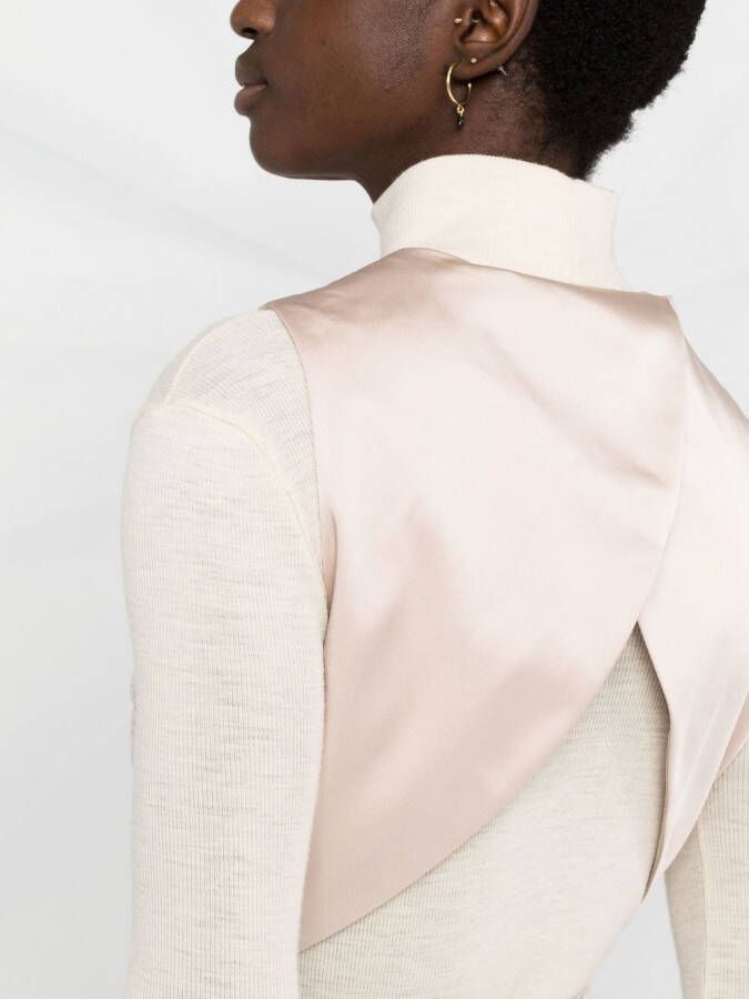 Brunello Cucinelli Gewatteerd wikkelvest Beige