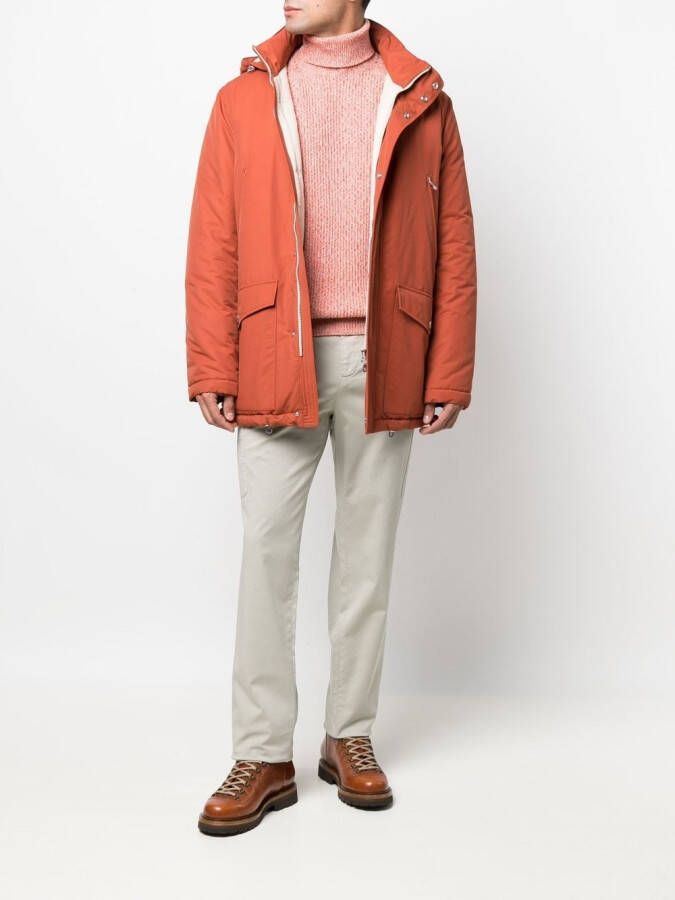 Brunello Cucinelli Gewatteerde jas Oranje