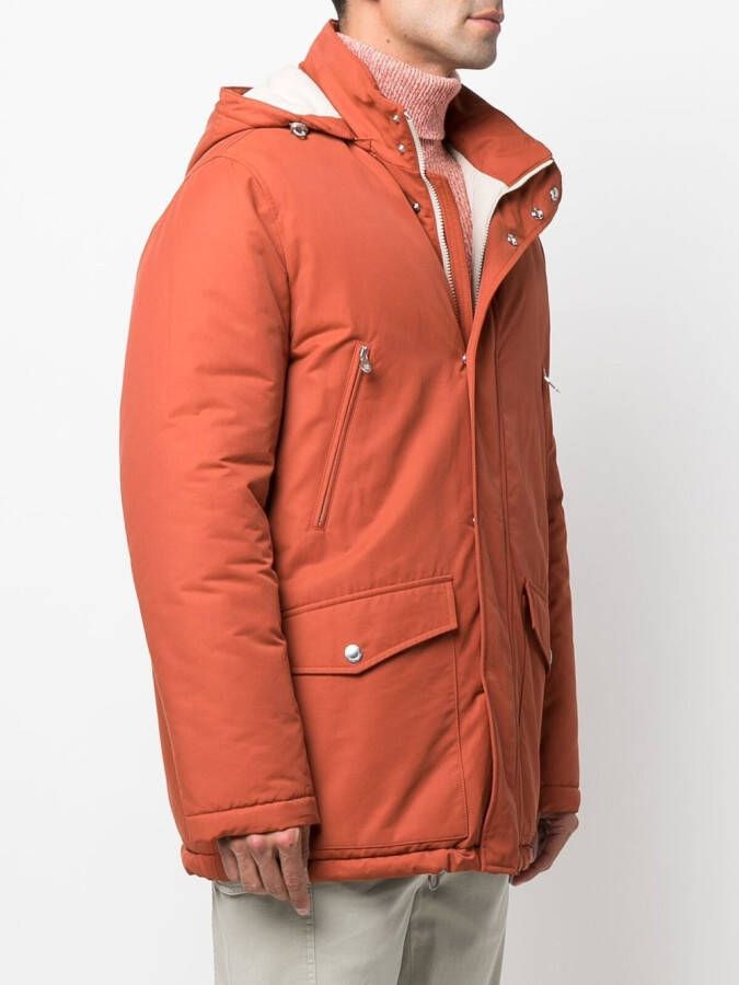 Brunello Cucinelli Gewatteerde jas Oranje