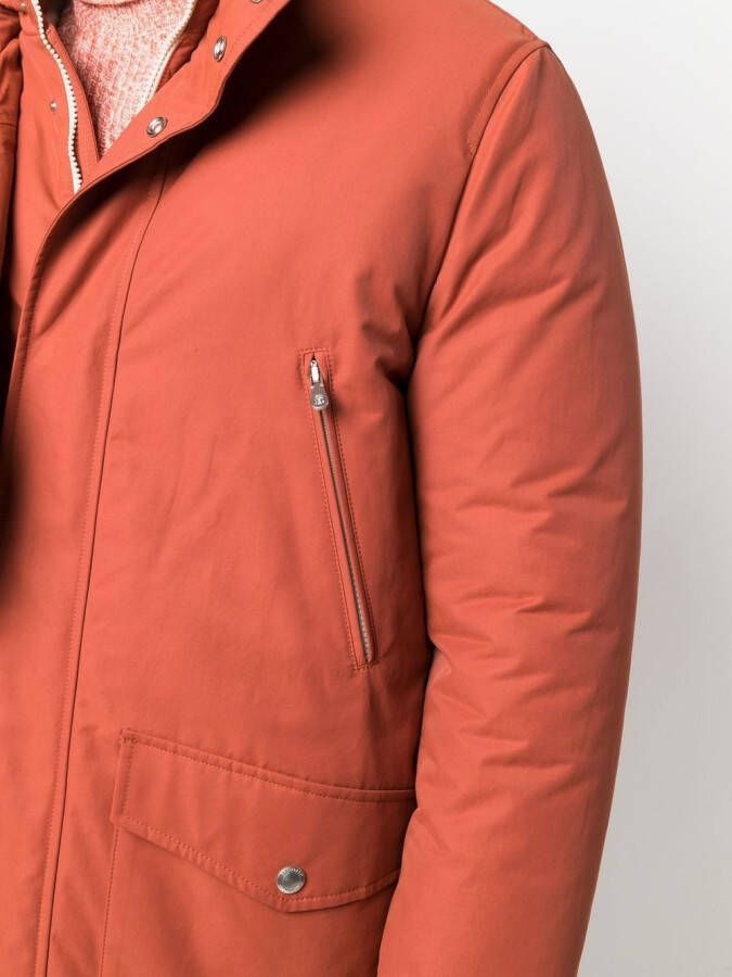Brunello Cucinelli Gewatteerde jas Oranje