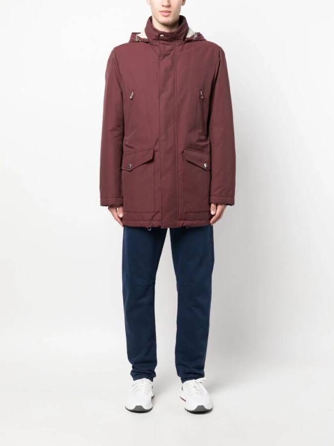 Brunello Cucinelli Gewatteerde jas Rood