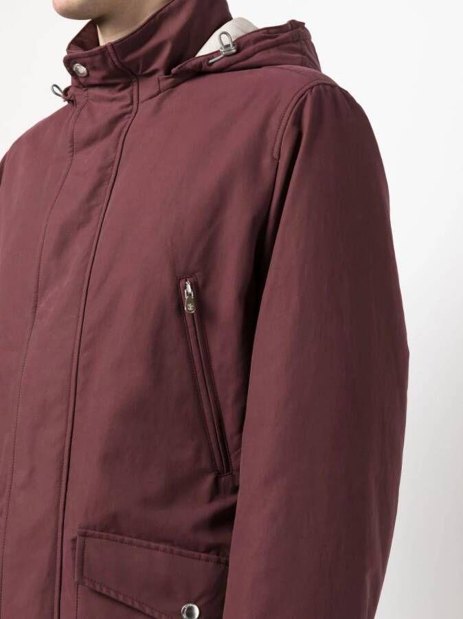 Brunello Cucinelli Gewatteerde jas Rood