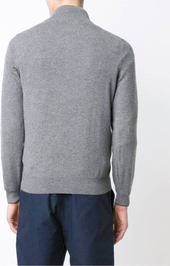 Brunello Cucinelli half zip sweater Grijs
