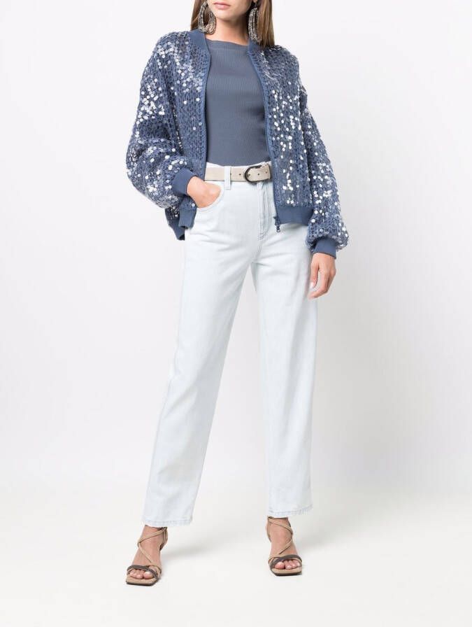 Brunello Cucinelli High waist jeans Blauw
