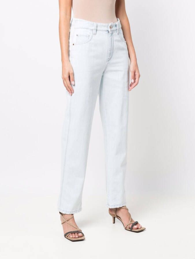 Brunello Cucinelli High waist jeans Blauw
