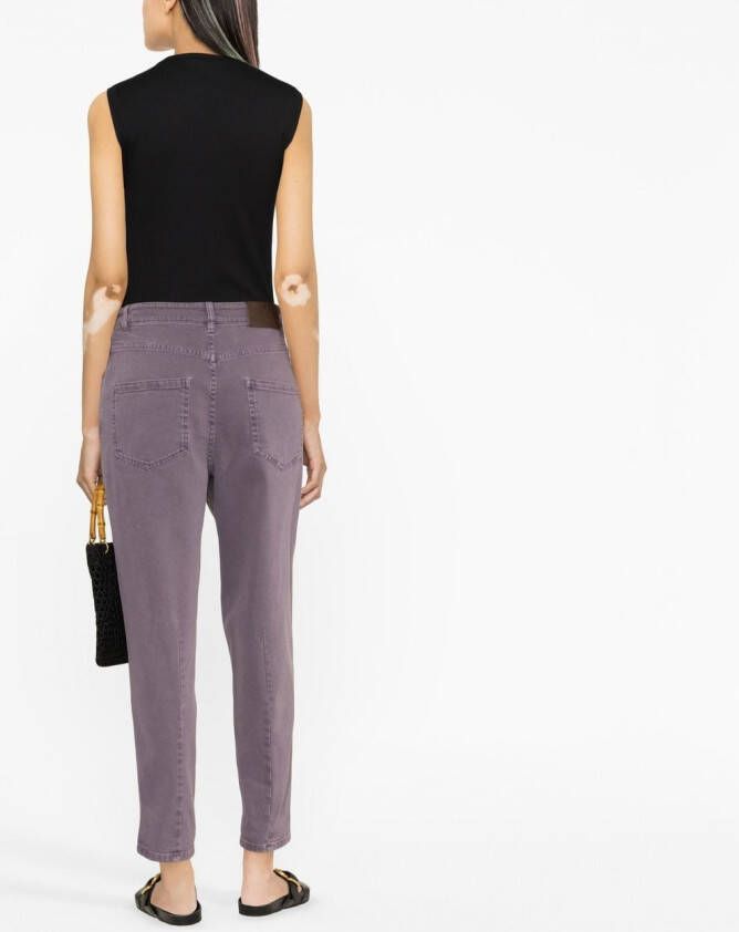 Brunello Cucinelli High waist jeans Paars