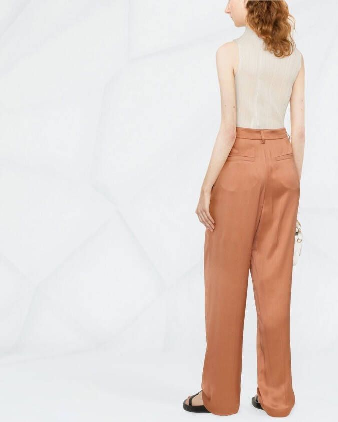 Brunello Cucinelli High waist pantalon Oranje